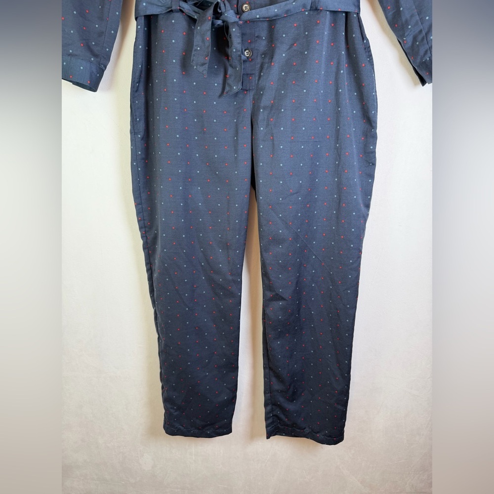 Free People Women Polka Dot Jumpsuit Belted 1-Piece Minimalist Boho Chic Sz L-XL - Picture 4 of 9